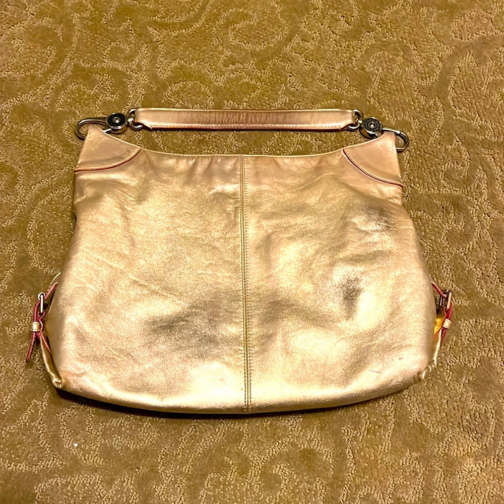Dooney & Bourke gold purse.